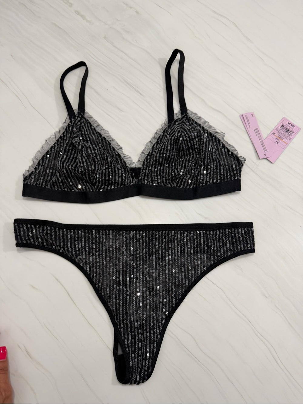 wild fable Black Sequin Set